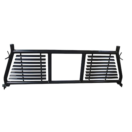 Trailfx TrailFX H0005B; Truck Cab Protector / Headache Rack; Round Tube Louver With Rear Cab Window Cut Out H0005B